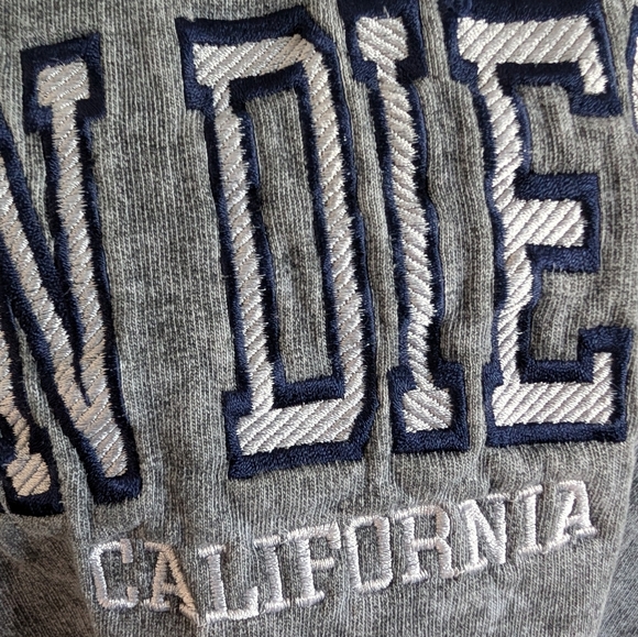 US Vintage Acid Wash Gray San Diego Graphic Men's Crewneck Sweatshirt XXL Grunge - Picture 12 of 13